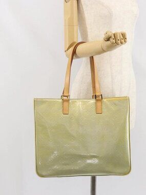 LOUIS VUITTON Monogram Vernis Columbus Tote Bag Gris M91028 LV Auth 169563